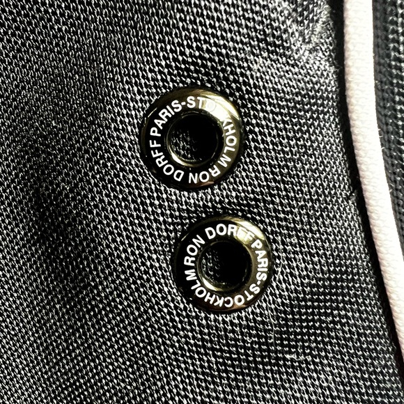 Ron Dorff navy tennis pants worth white piping size small excellect condition - Picture 4 of 12